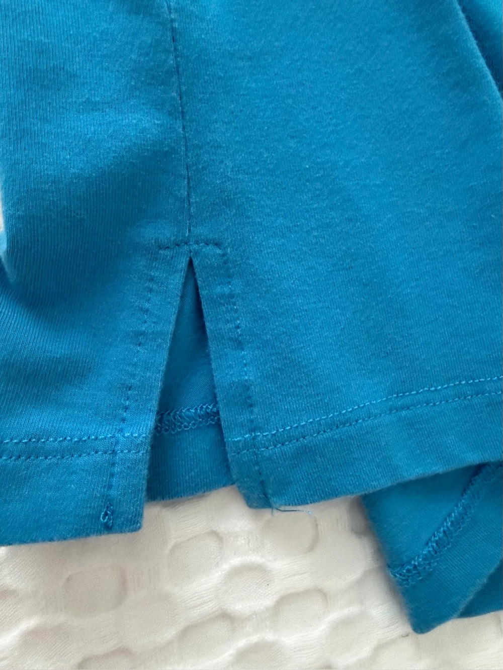 Belle by Kim Gravel 3X Turquoise Blue V-Neck Rolled Sleeve Top Soft Stretch - Picture 6 of 8